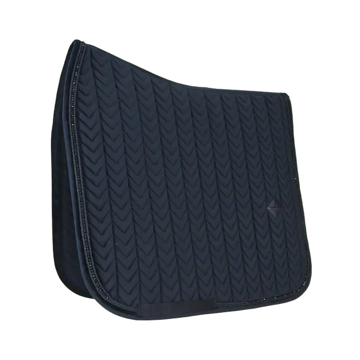 KENTUCKY HORSEWEAR - Saddle Pad Black Velvet Pearls Dressage