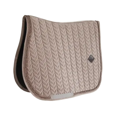 KENTUCKY HORSEWEAR - Saddle Pad Beige Velvet Pearls Jumping