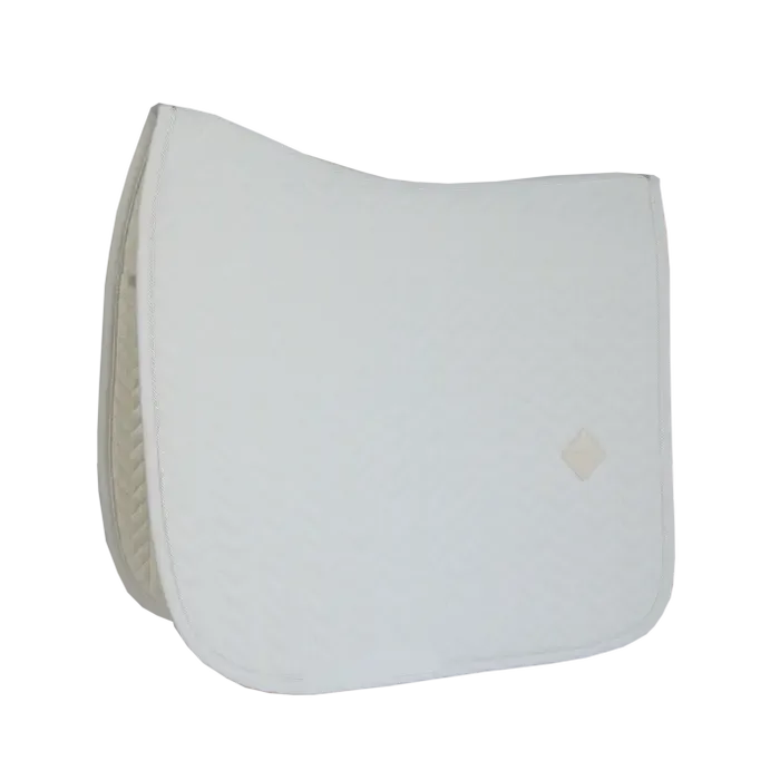 KENTUCKY HORSEWEAR - White Saddle Pad Fishbone Dressage