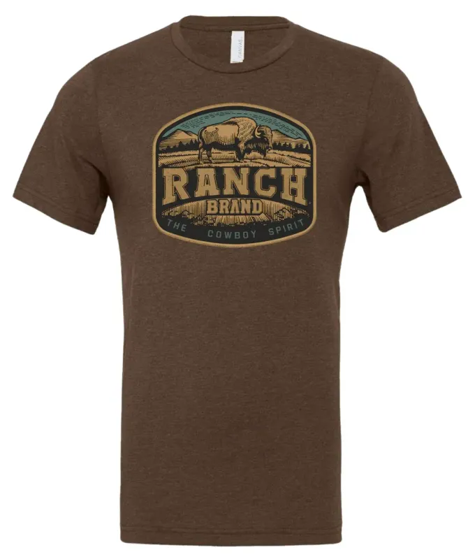 RANCH BRAND - Bison 3 Brown T-Shirt