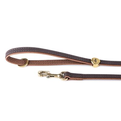 MYFAMILY - Bilbao Dog Leash in Fine Crafted Brown Leather