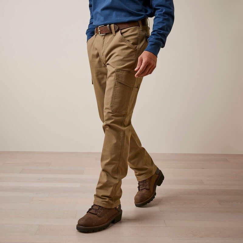 ARIAT - Rebar M4 Relaxed Made Tough Cargo Field Khaki Pants
