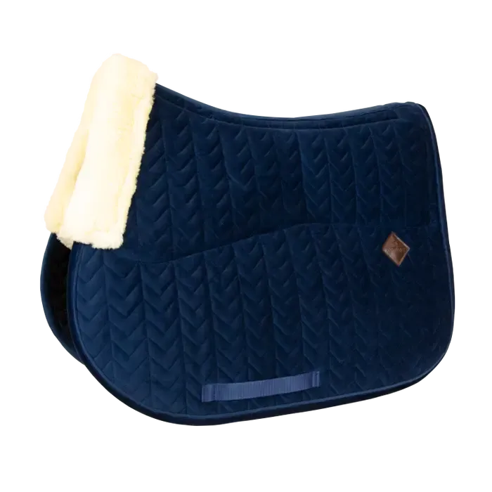 KENTUCKY HORSEWEAR - SkinFriendly Saddle Pad Navy Velvet Jumping