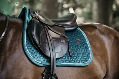 KENTUCKY HORSEWEAR - Saddle Pad Emerald Velvet Jumping