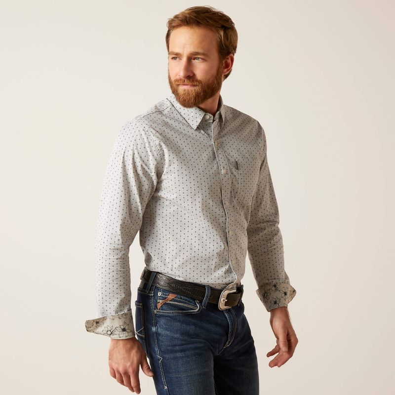 ARIAT - Maddox Stretch Modern Fit Grey Shirt