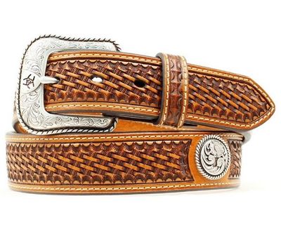 ARIAT - Basket Weave Western Tan Belt