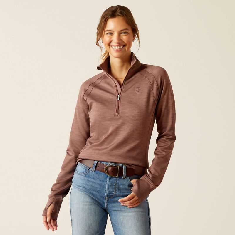 ARIAT - Tek Team 1/2 Zip Sweatshirt Twilight Mauve