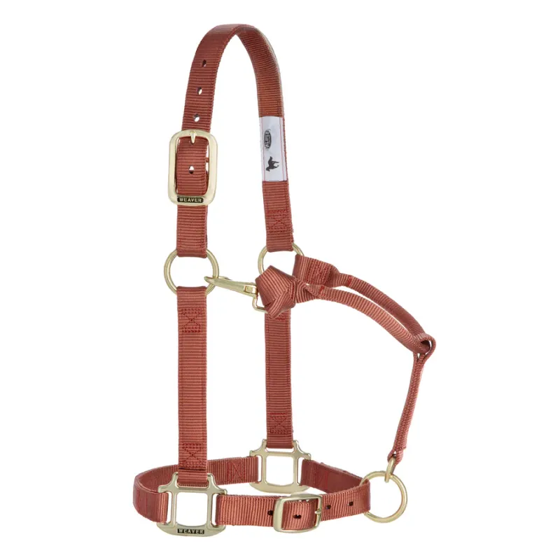WEAVER - Original Adjustable Cinnamon Chin &amp; Throat Snap 1&#39;&#39; Halter