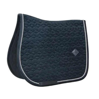 KENTUCKY HORSEWEAR - Saddle Pad Basic Black Velvet Jumping