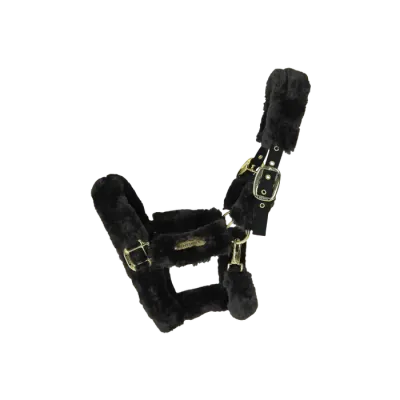 KENTUCKY HORSEWEAR - Sheepskin Shipping Black Halter