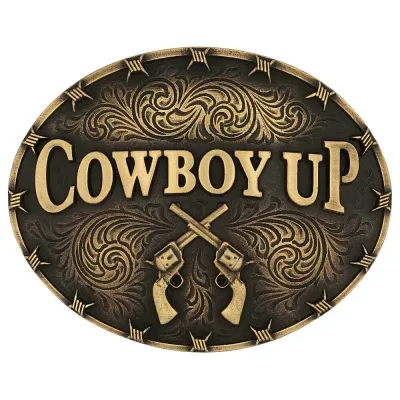 MONTANA SILVERSMITHS - Cowboy Up Attitude Buckle