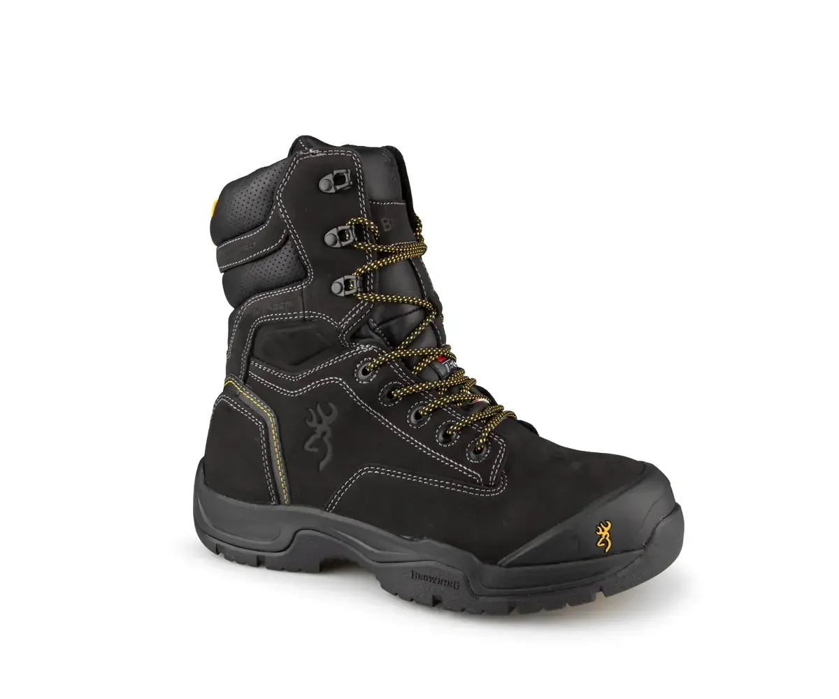 BROWNING - Metal Free Avenger 8&#39;&#39; Work Black Boots