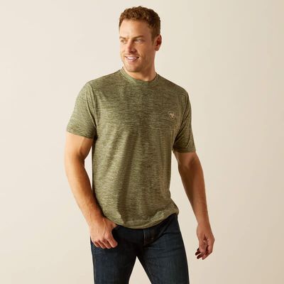 ARIAT - Tree Bark Camo Charger Dark Olive T-Shirt