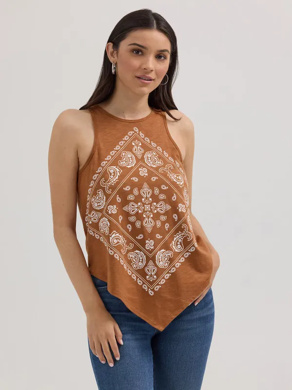 WRANGLER - Bandana Diamond Front Tank Top