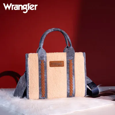 WRANGLER - Aztec Sherpa Trim Crossbody Purse