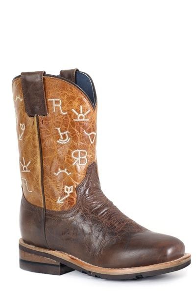 ROPER - Brand Brown Little Kid&#39;s Western Boot