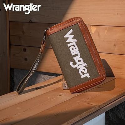 WRANGLER - Leather Trim Canvas Army Wallet