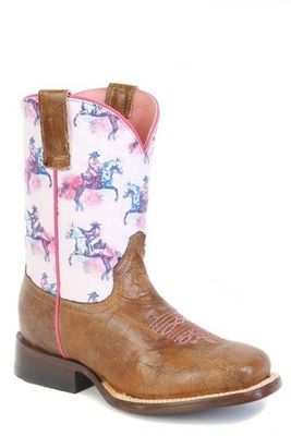 ROPER - Big Kids Horsing Around Ranger Pink Western Boot