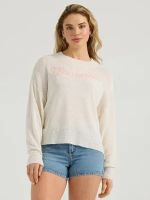 WRANGLER - Gauzy Knit Antique White Sweater