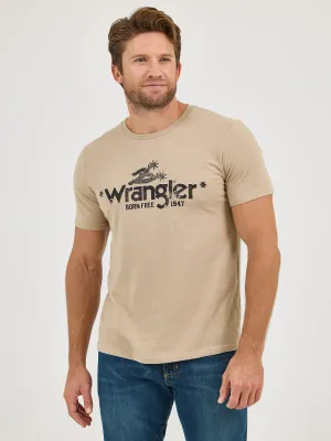 WRANGLER - T-Shirt Born Free Graphic Beige Spur