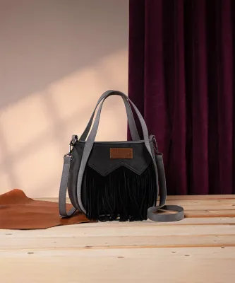 WRANGLER - Fringe Western Black Tote Bag