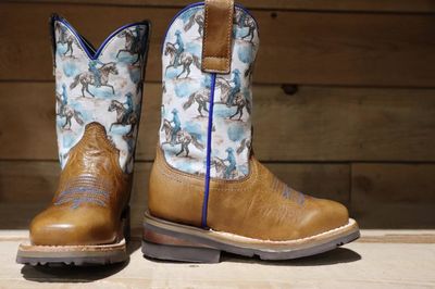 ROPER - Big Kids Horsing Around Ranger Tan Western Boot