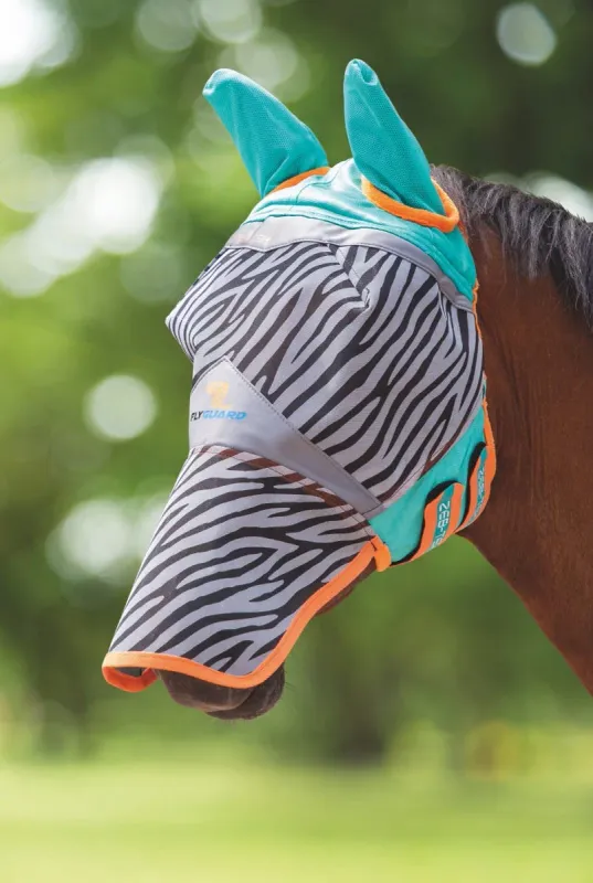 SHIRES EQUESTRIAN - MFlyGuard Pro Zeb-Tek Fly Mask w/ Ears &amp; Nose