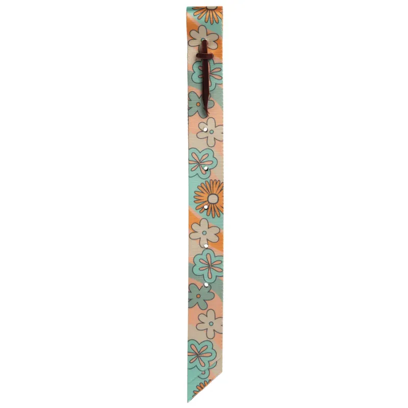 WEAVER - Patterned Tie Strap Retro Flower w/Holes
