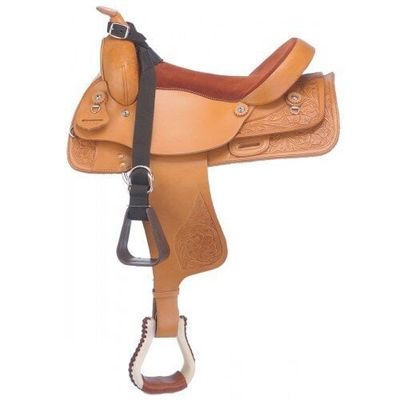 HILASON Western Tack Selle Cheval Bois Cloche Étriers 3 - AI-172156-3-BG