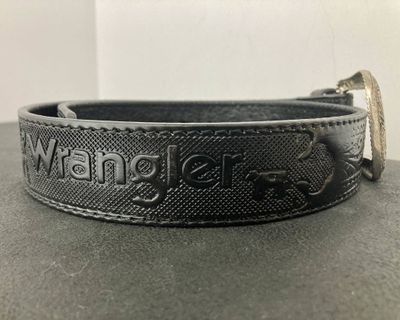 Ceinture Western Wrangler En Cuir Marron - Réf. 103 - Pour Homme Ou Femme - Neuf Avec étiquettes