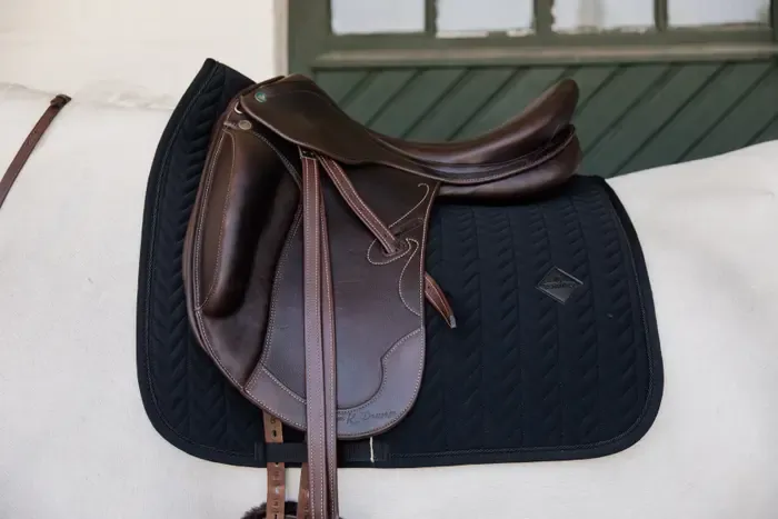KENTUCKY HORSEWEAR - Black Saddle Pad Fishbone Dressage