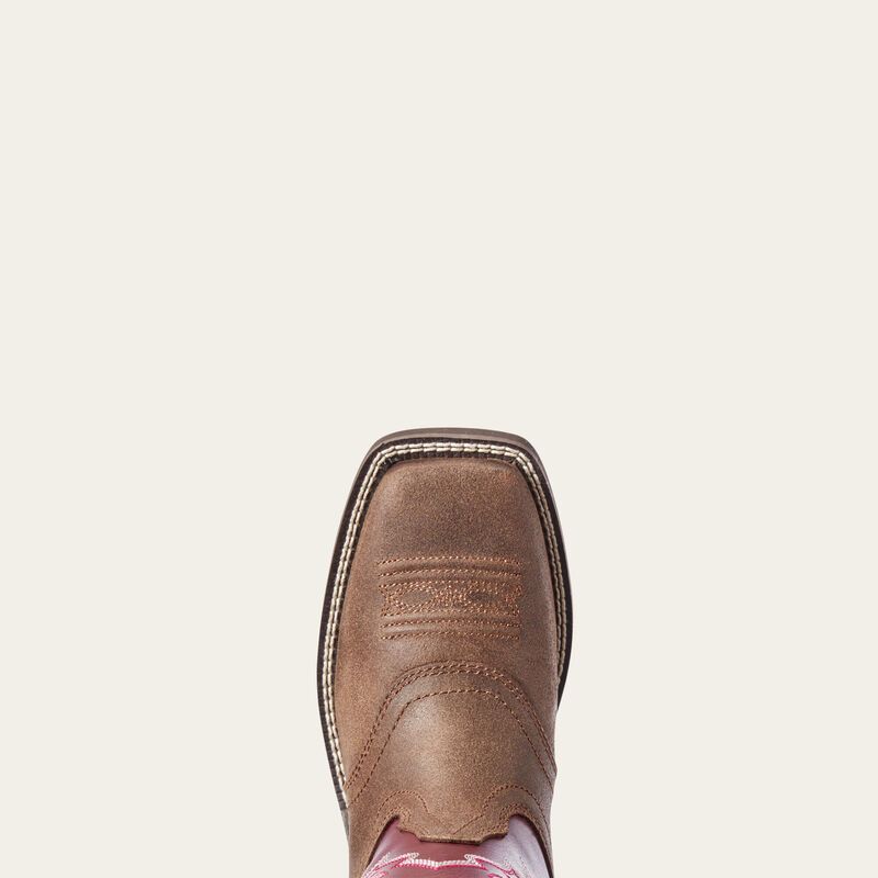 ARIAT Delilah Bout rond pour femme, Marron vieilli, 5.5