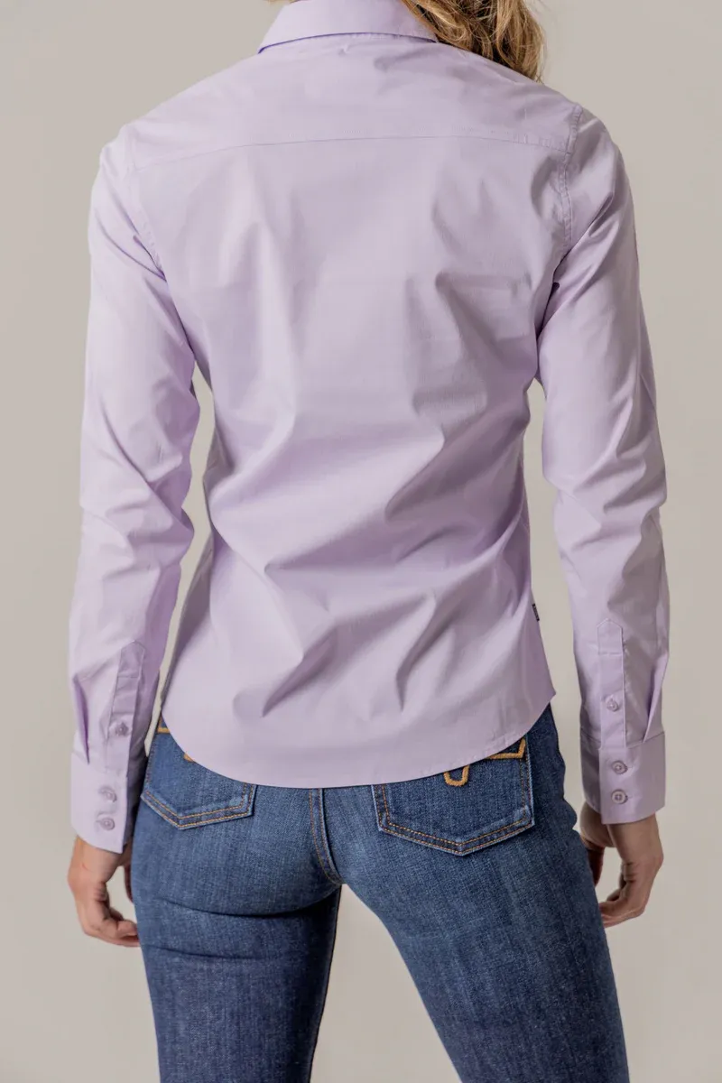 Chemise Greta Lavande Blanc Cassé