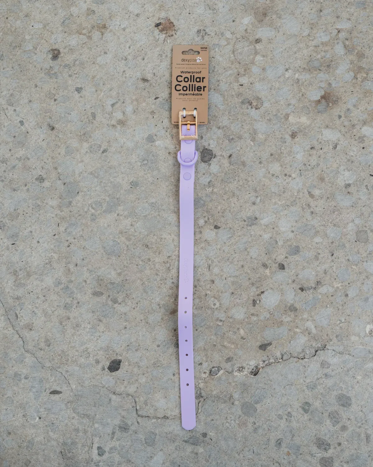 DEXYPAWS - Lilac Waterproof Dog Collar, Size: Small
