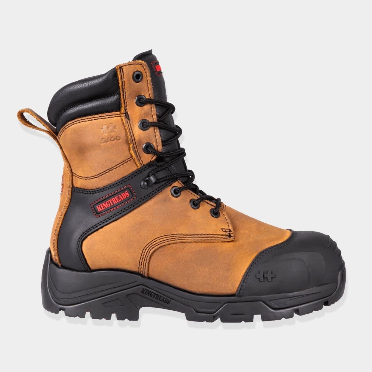 HUGO STRONG - Viking Leather Work Boot Kingtreads 8&#39;&#39; CSA, Size: 7, Color: Brun