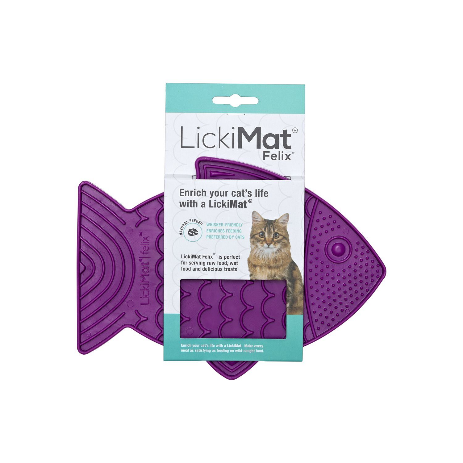 LICKIMAT - Fish licking pad for cats, Color: Felix, Size: 22x16cm