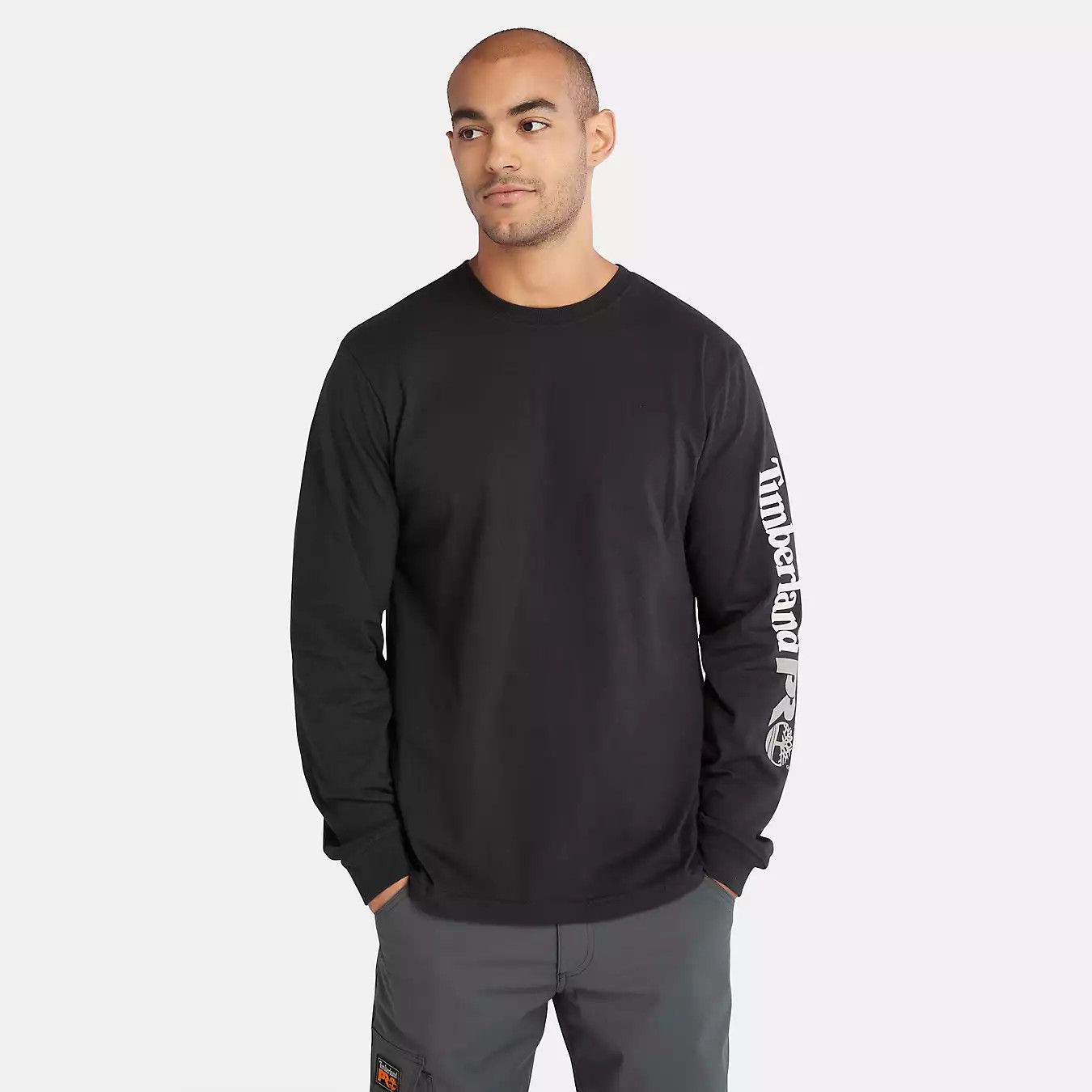 TIMBERLAND - Core Logo Long-Sleeve T-Shirt, Size: Medium, Color: Noir