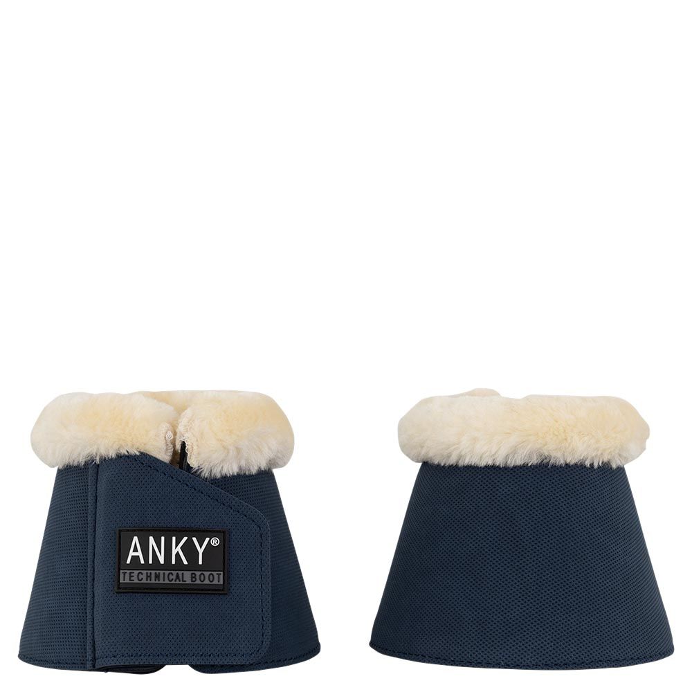 ANKY - Dark Navy Bell Boots ATB24 with Fur, Size: Small