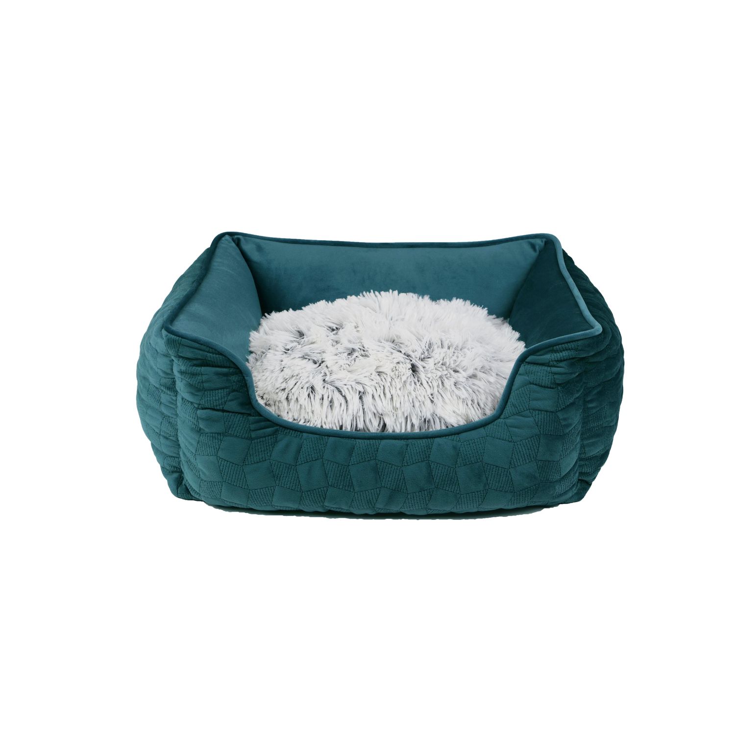 BUD&#39;Z - Opal Green Cosmos High-Edge Bed, Size: Petit (50x40x18cm)