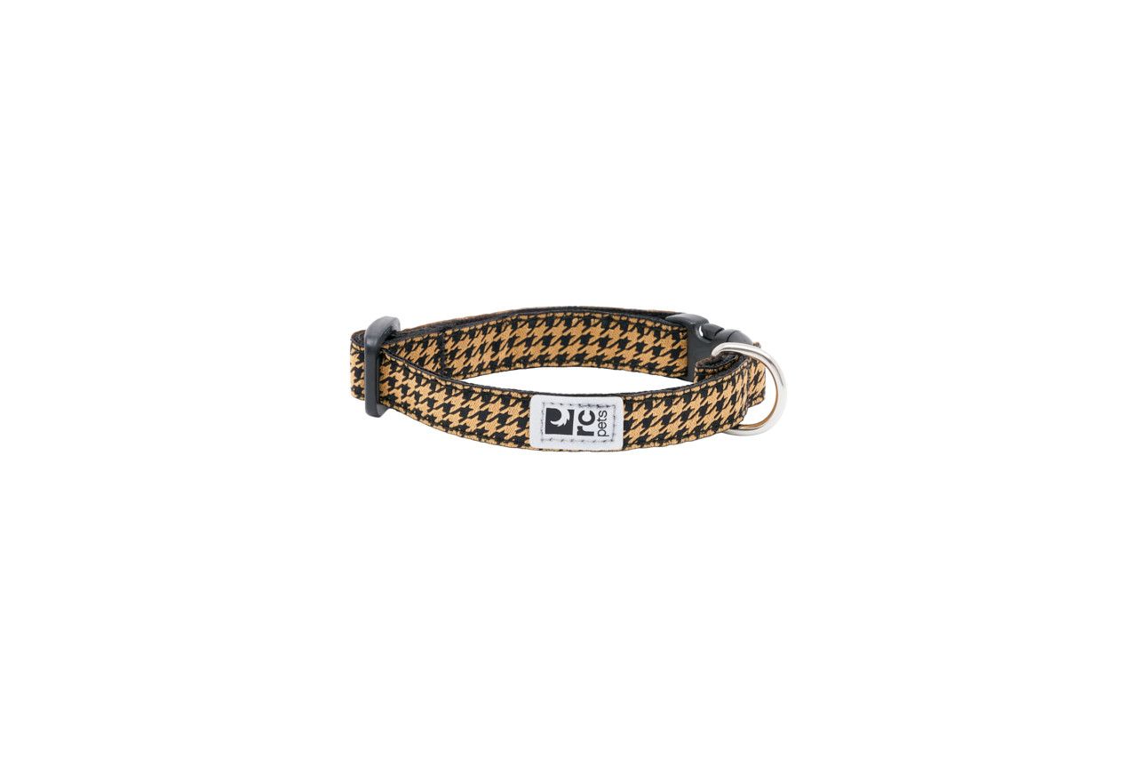 RC PETS - Houndstooth Toffee Petite Clip Collar, Size: XXSmall