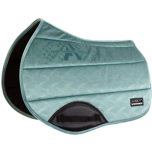 ANKY - Velvet Wave Canal Blue Jumping Saddle Pad, Size: Full