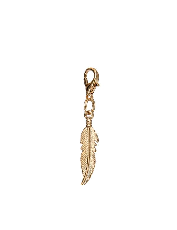 LUXY CHARMS - Gold Feather, Color: Gold