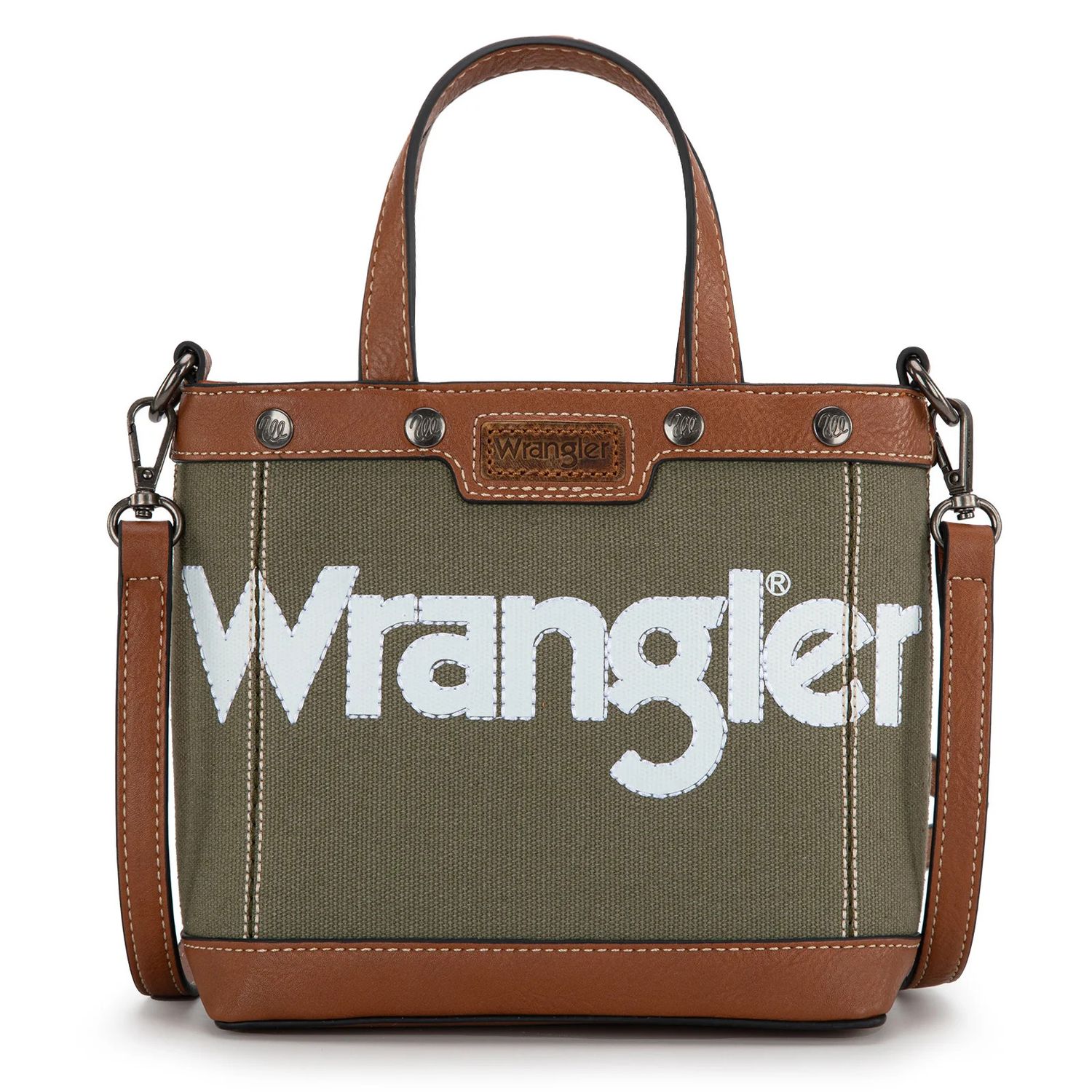 WRANGLER - Canvas Mini Army Top Handle Tote, Format: 10&quot; X 3&quot; X 7.5&quot;