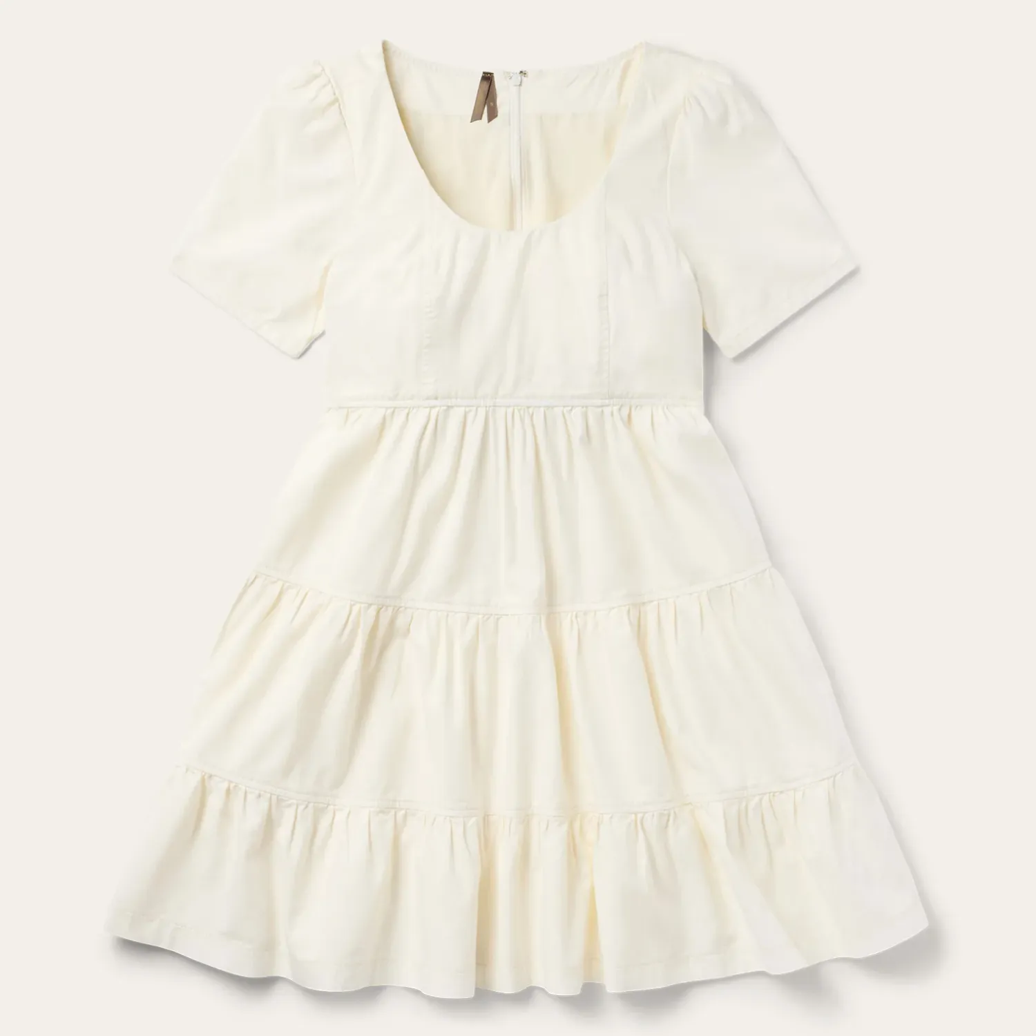 STETSON - Cream Denim Tiered Dress