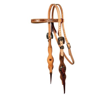 PROFESSIONAL&#39;S CHOICE - Two Tone Tassel Quick Change Browband Headstall