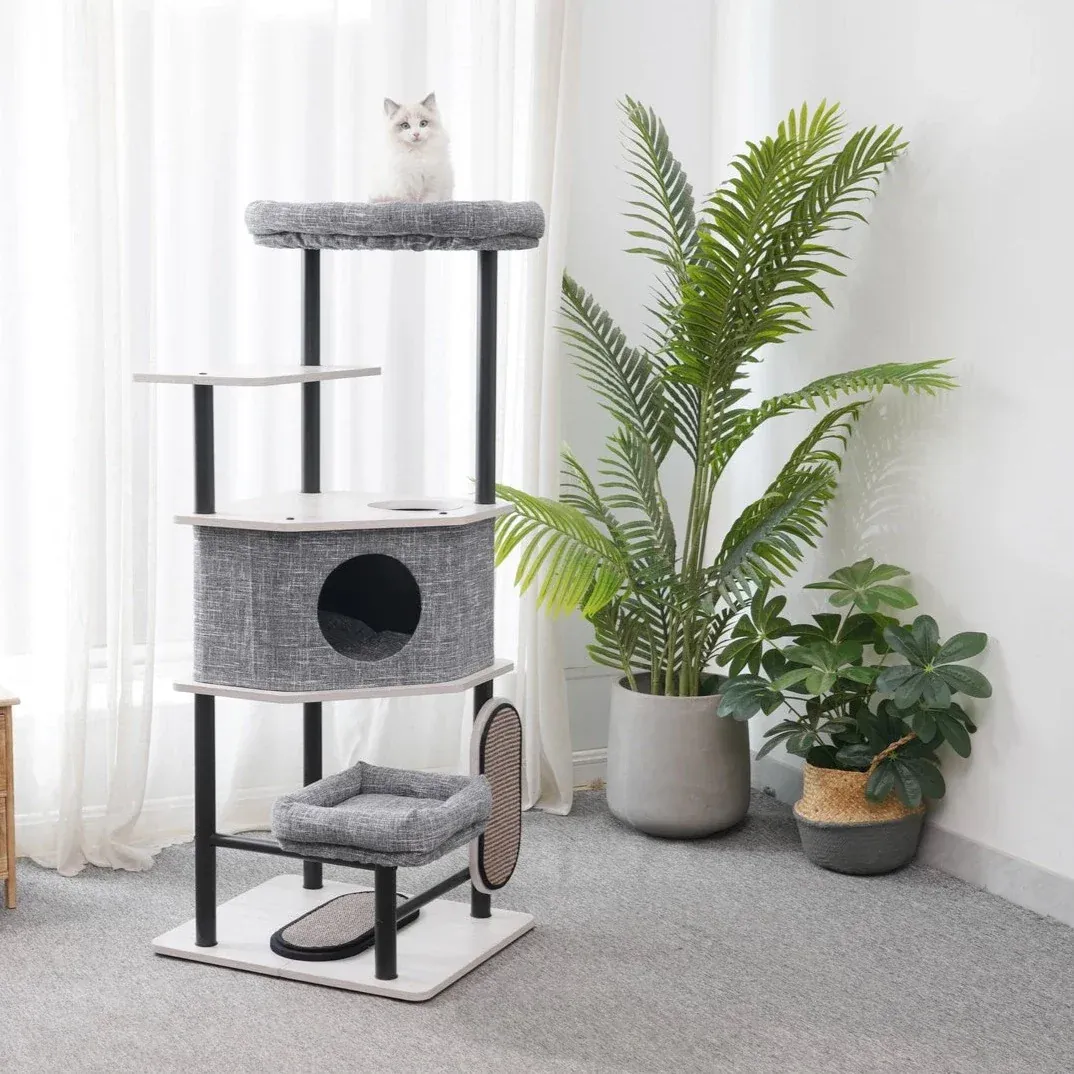 PETPALS - Grayson 5-Level Cat Tree, Colour: Charcoal