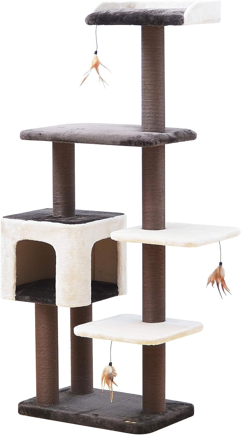 PETPALS - Midnight Molly Cat Tree, Colour: Brun &amp; Blanc