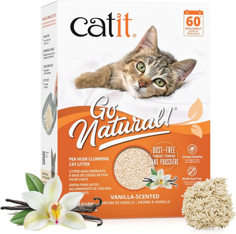 CATIT - Go Natural Vanilla Scented Pea Husk Clumping Cat Litter