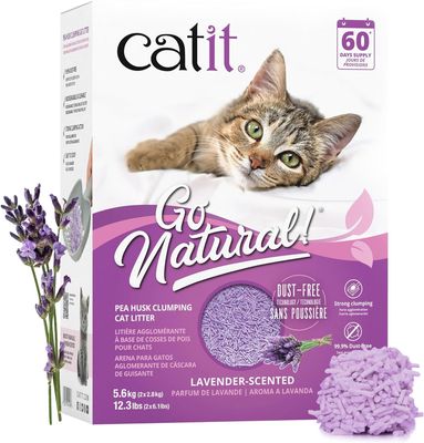 CATIT - Go Natural Lavender Scented Pea Husk Clumping Cat Litter