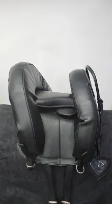 INKY DINKY - Child Saddle Black in Leather